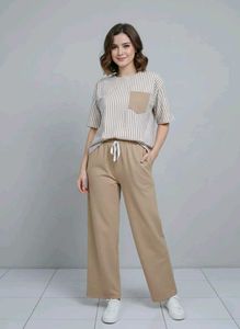 Striped Top and Lounge Pants Set