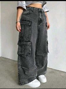 Grey Cargo Pants