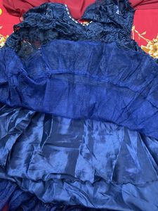 Navy Blue Layered frock  Dress for Girls