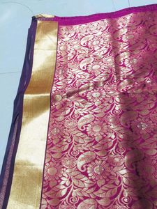 PATTUSAREE WITH BLOUSE, GOLD COLOR WORK