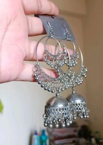Oxidised Earrings Jumka Beautiful