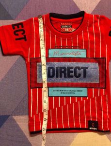 Brand New Red T-shirt &amp; Denim Shorts Set