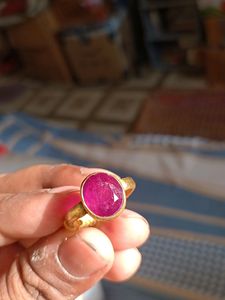 NATURAL RUBY IN PANCHDHATU RING
