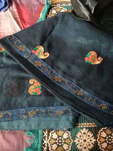 Designer Silk Blouse saree and shirt couple combo