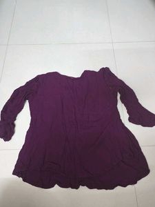 Embroidered Purple Kurta