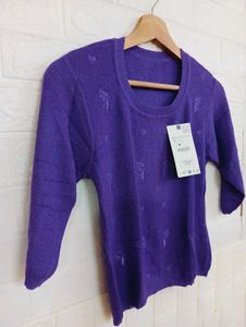 Purple Knit Sweater