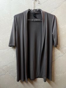 Women's Grey Open Front Cardigan Shrug