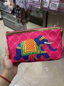 Boho Elephant Print Pouch Bag any1