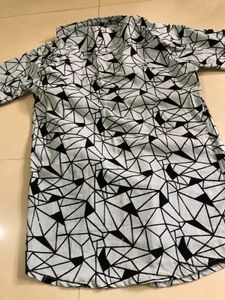 Geometric Print Long Sleeve Shirt