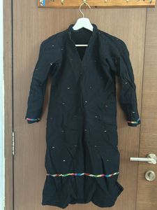KASHMIRI Beautiful Black Full Sleeves Kurti Women