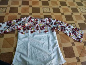 Floral Print Neck Top