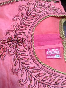 Embroidered Pink Dress