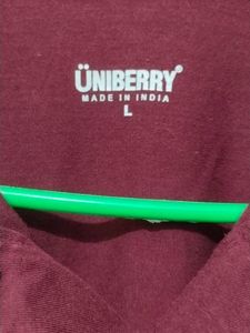 Men's Burgundy Polo T-Shirt L size