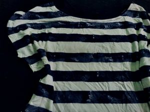 Striped Tee( can be worn as one off shoulder too)