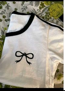 Cute Bow Ringer Tee