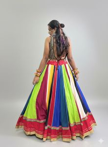 Vibrant Striped Lehenga Choli Set