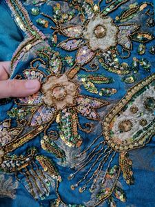 Elegant Teal Embroidered Kurti Set