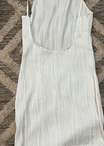 White Textured Bodycon Dress