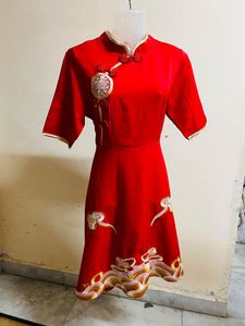 Korean Red Designer One Piece