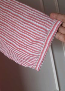Striped Red Cotton Kurti