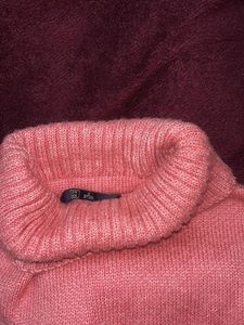 Pink Turtleneck Sweater