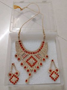 Red & Gold Necklace Set