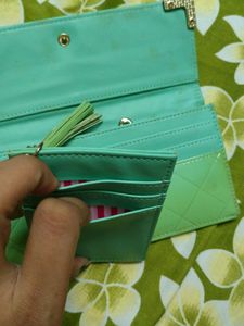 Wallet Light Green With Card Holder