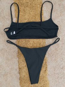 Chic Ribbed Bikini Set.