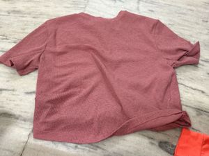 Dusty Rose Twist Front Top