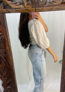 Textured Wrap Top