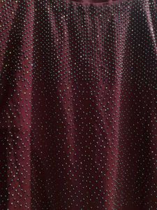 Elegant Maroon Kurta with Sparkly Detail