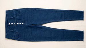 High Waisted Button Fly Jeans