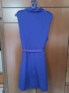 A beautiful Blue Sleeveless Polyester DRESS