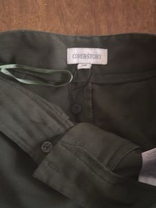 Olive Green Cover Story High Waisted Trouser