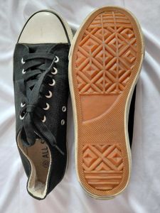 Classic Black Canvas Sneakers
