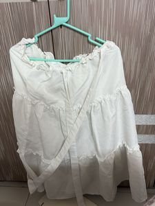 White Tiered Ruffle Dress