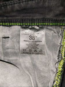 Men's Grey Washed Slim-Fit Jeans | Size 38