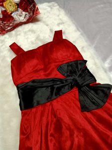 💅Red Party Dress with Bow💅