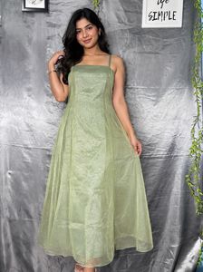 Elegant Green Maxi Dress