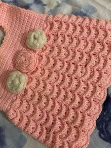 Handmade Pink Crochet Baby Dress