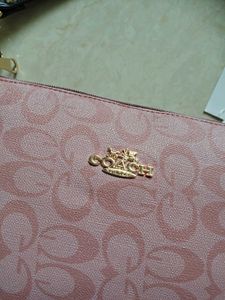 Coach Pink Signature Wristlet