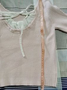 Pink Ribbed Long Sleeve Top