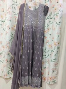 Elegant Sequined Kurta Set with Dupatta