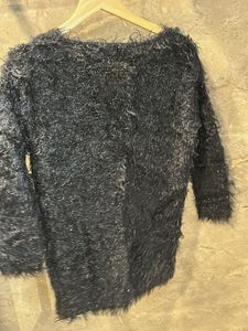 Sparkly Black Fuzzy Sweater