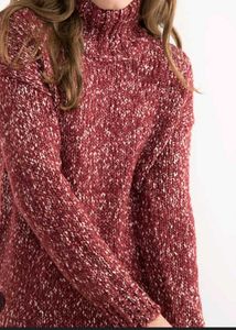Maroon Turtleneck Sweater