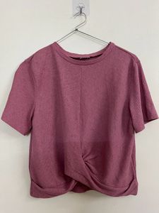 Women's Twist Front Short Sleeve Top