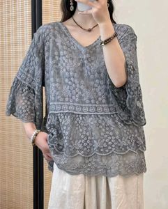 Boho Lace Tiered Tunic Top