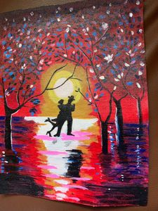 Acrylic Painting On Canvas Paper