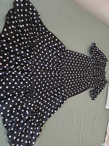 Polka Dot Flared Maxi Dress