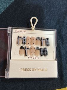 Press On Nails - Plaid &amp; Polka Dot